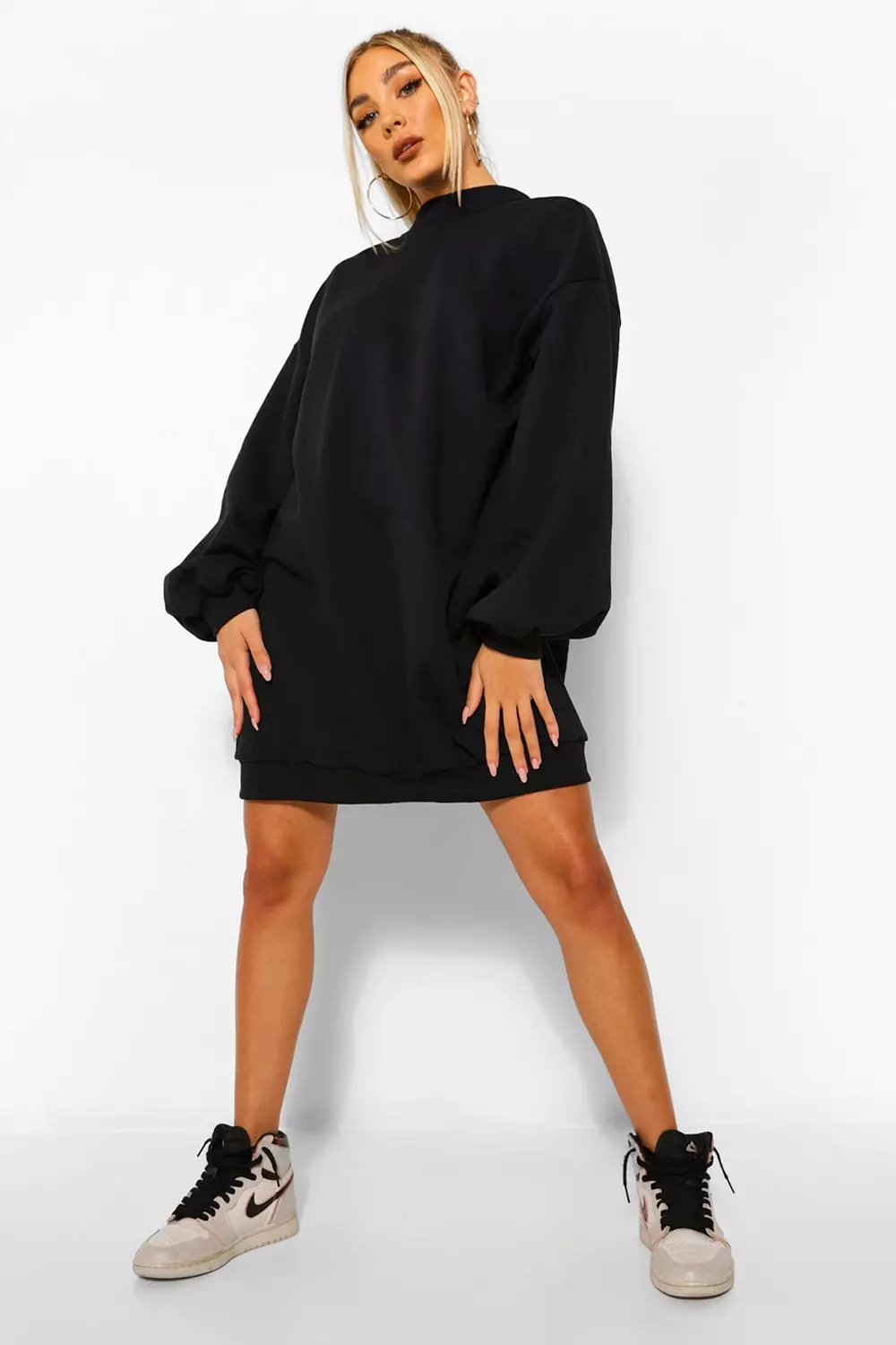 Balloon sleeve sale sweatshirt dress