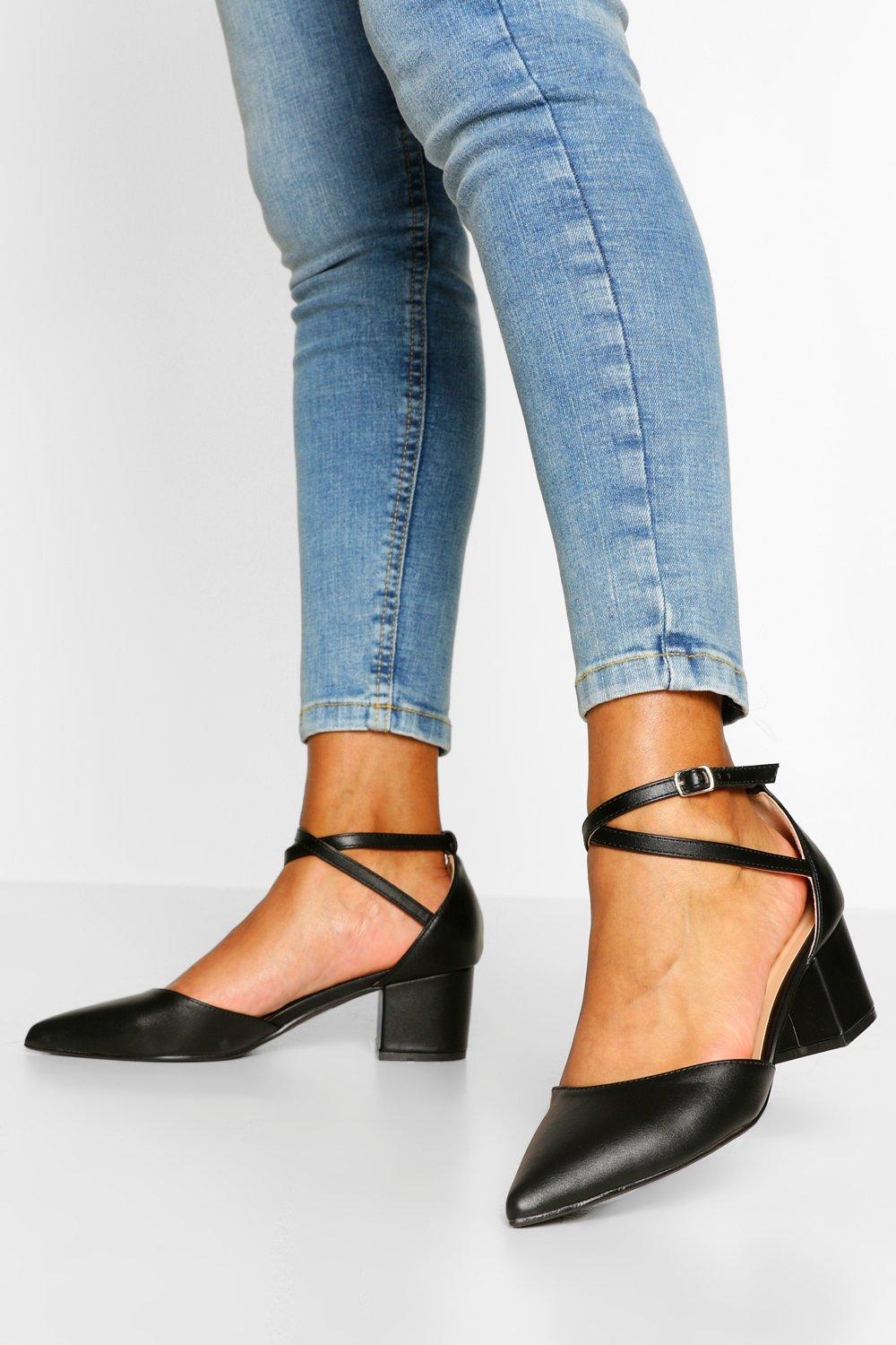 block heel ballet pumps