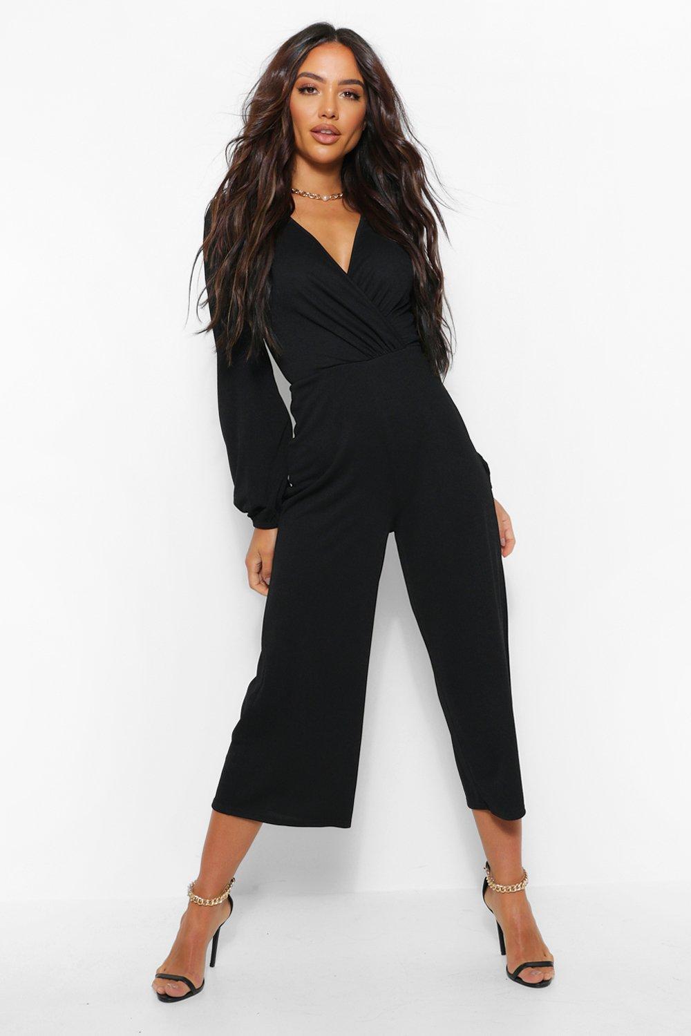 long sleeve culotte jumpsuit