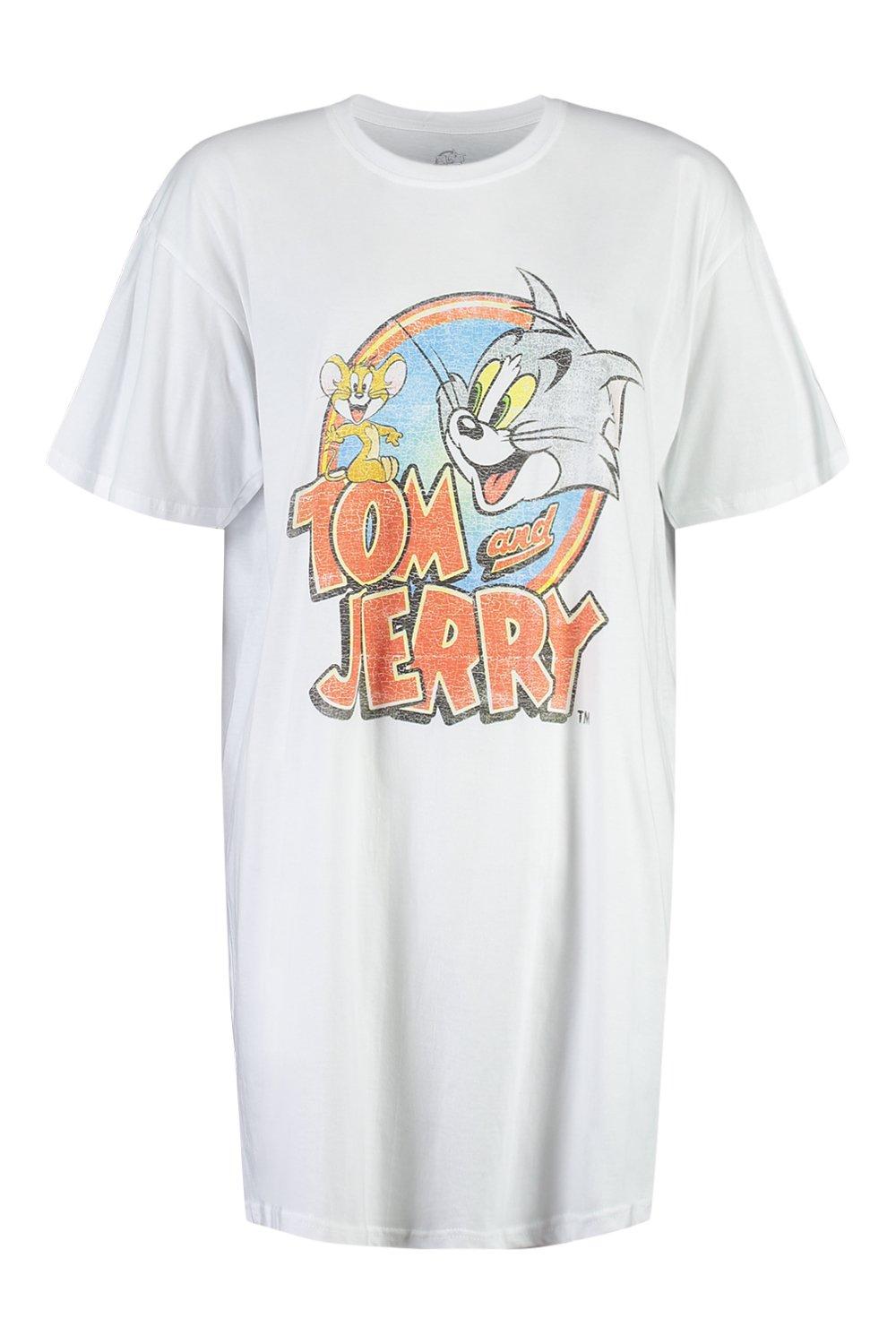 Tom And Jerry Licence Short Sleeve T Shirt Dress | boohoo