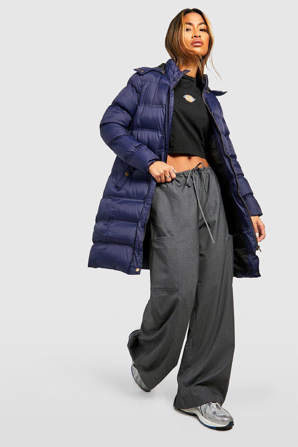 Navy longline best sale padded coat