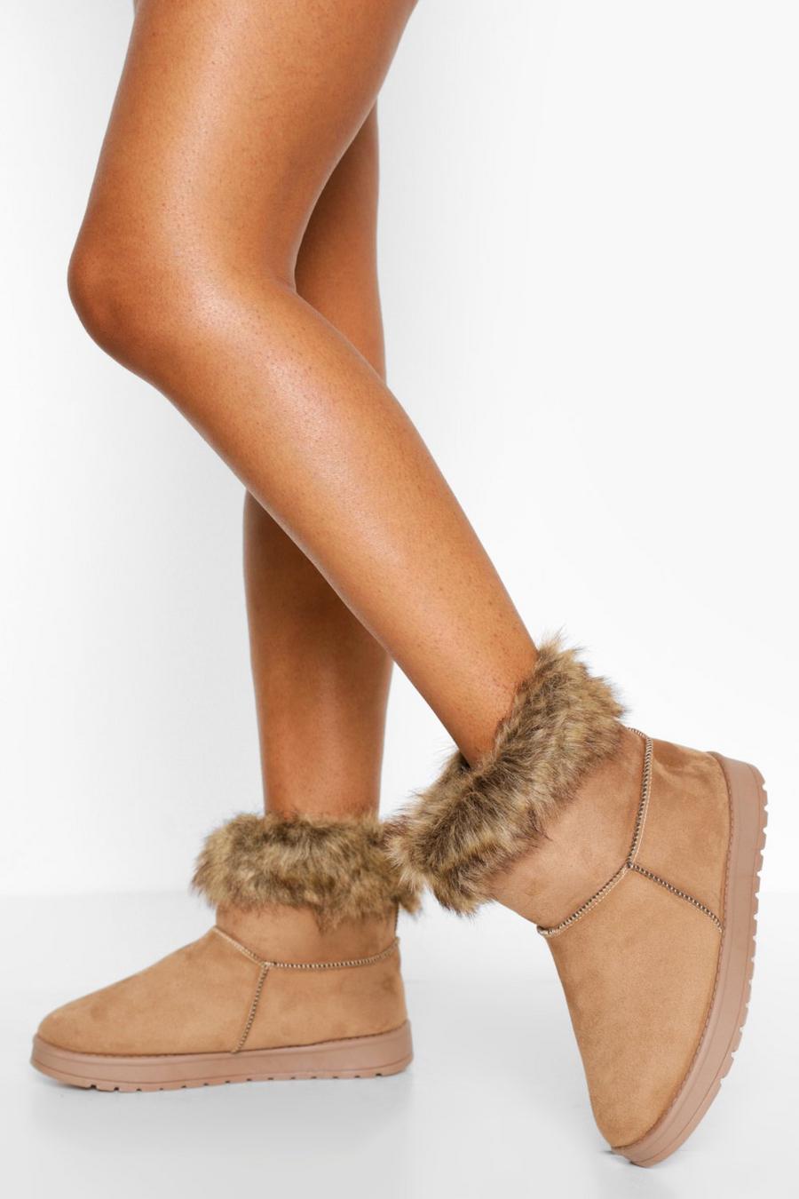 Tan Cosy Ankle Boots image number 1