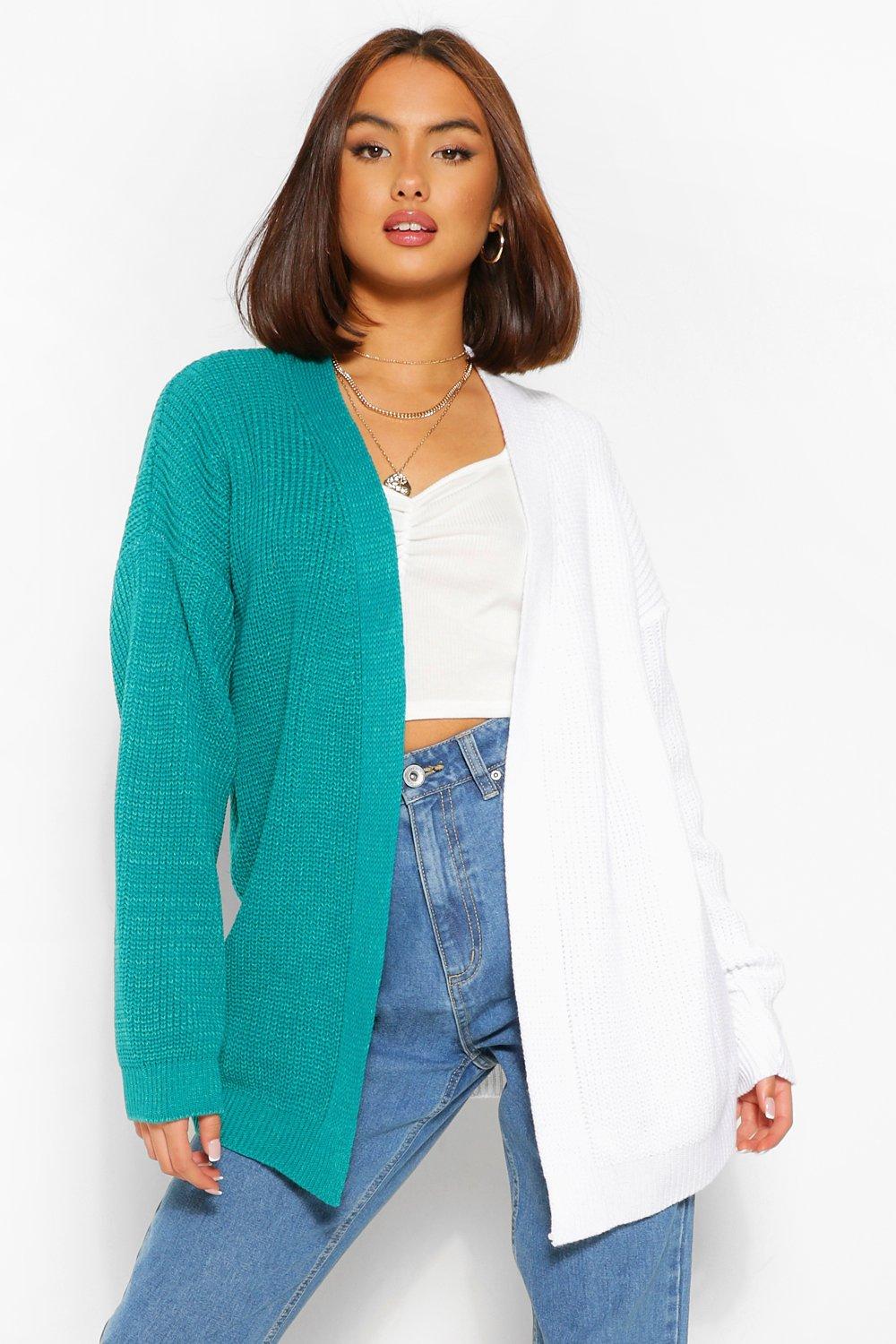 teal cardigan next