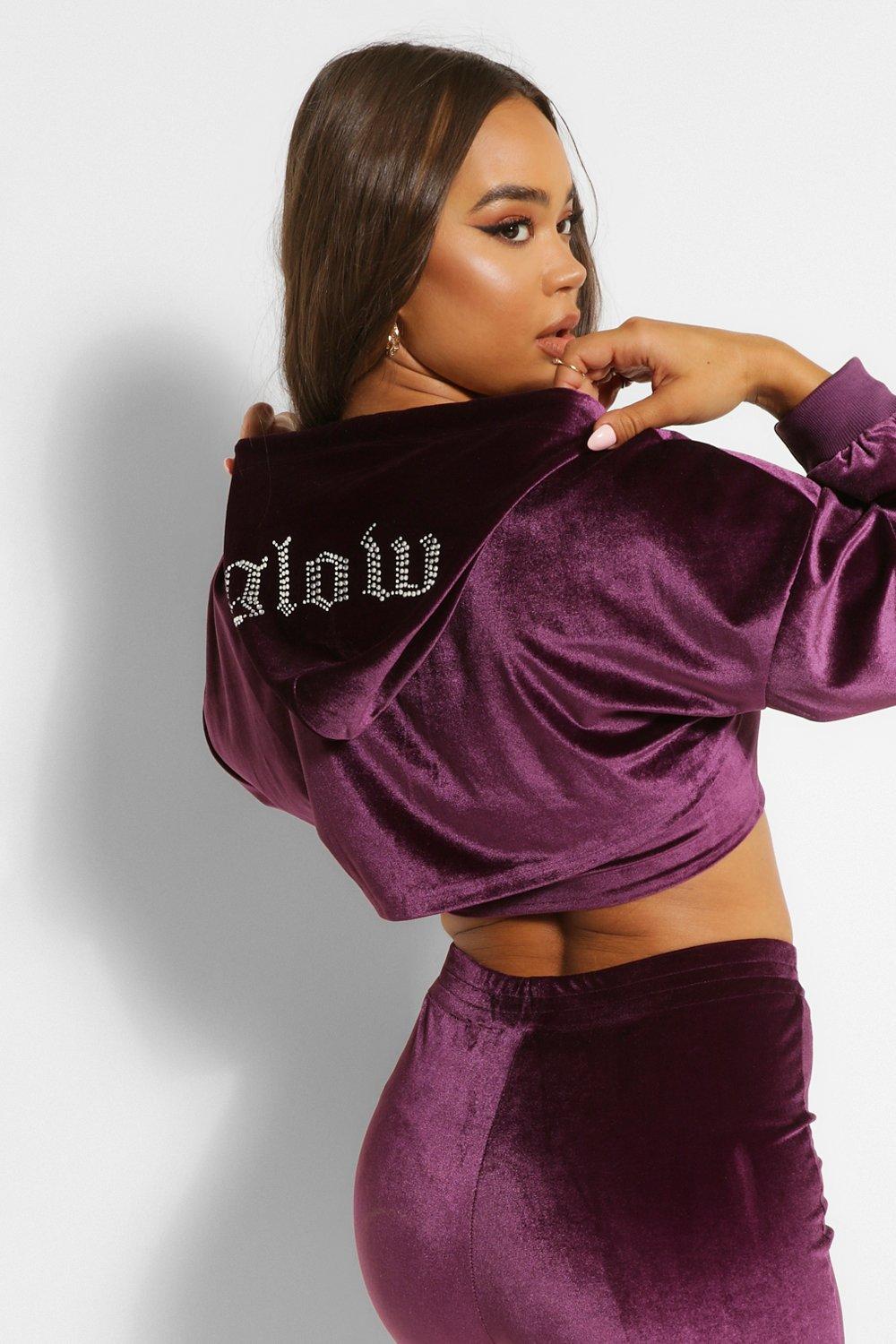 Velour skirt and hot sale hoodie set