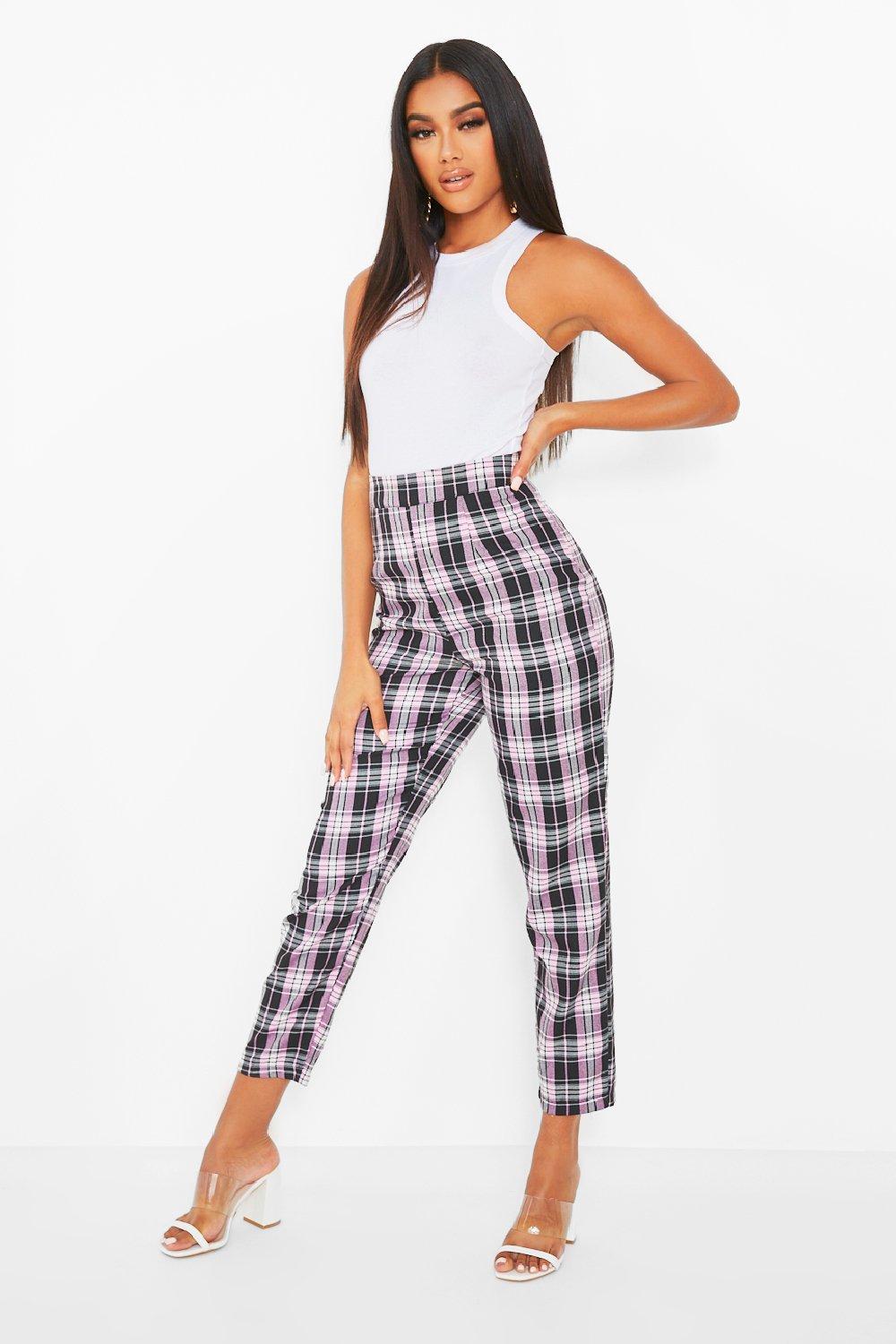 Tartan on sale cigarette trousers