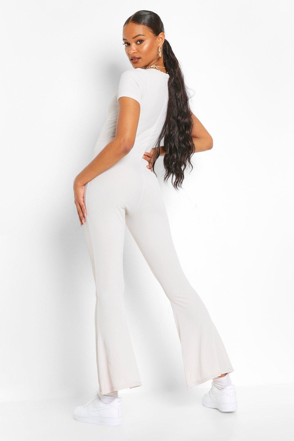 Plus Size Sequin V-Neck Flared Jumpsuit