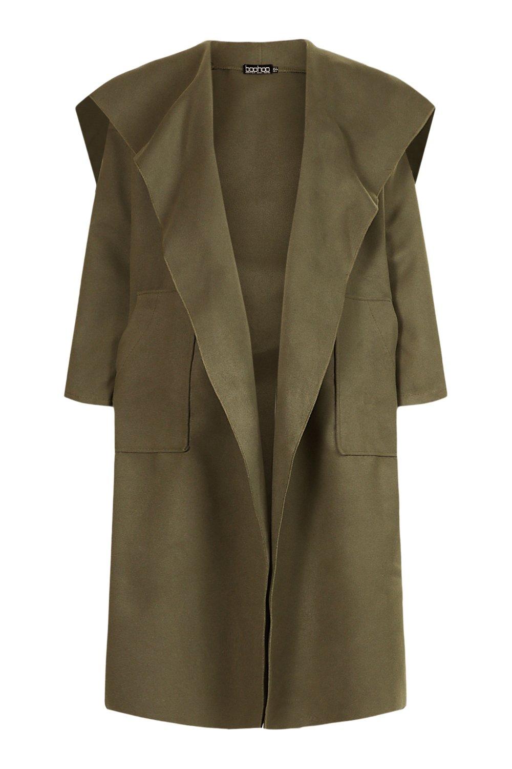 Maxi Waterfall Wool Look Coat