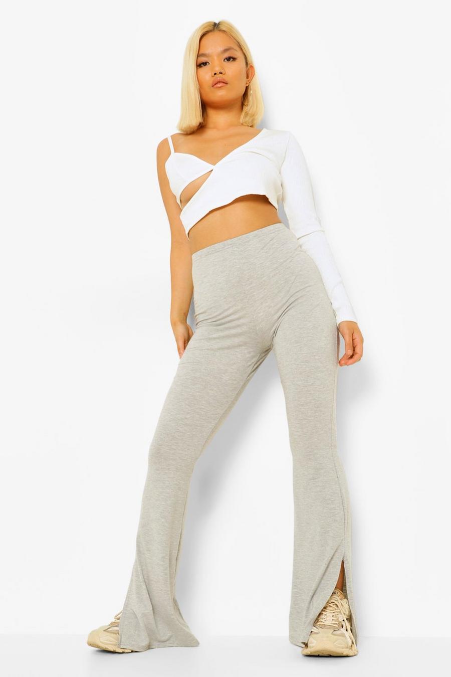 Petite - Pantalon flare basique fendu, Grey image number 1
