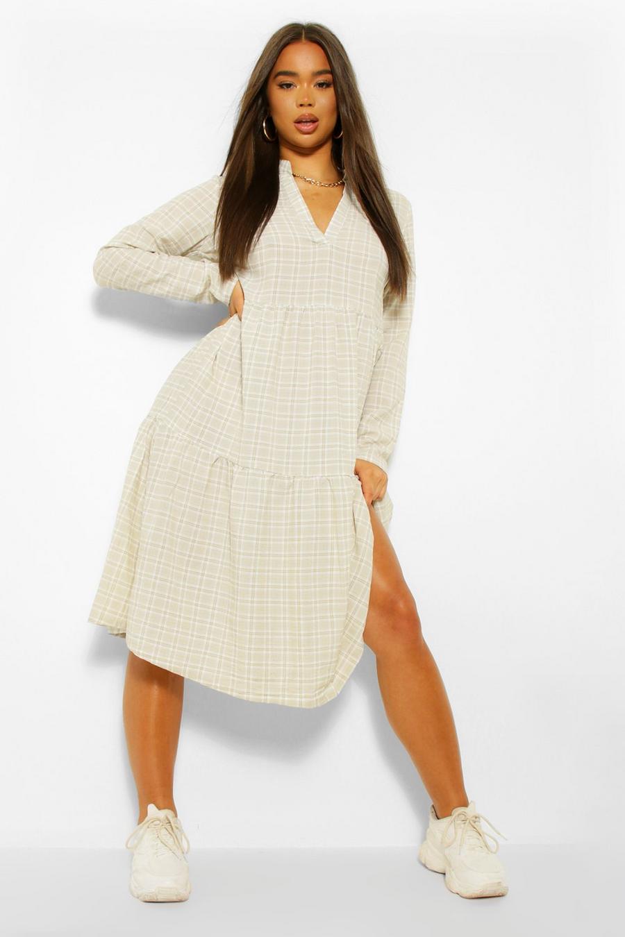 Multi Check Smock Dress image number 1