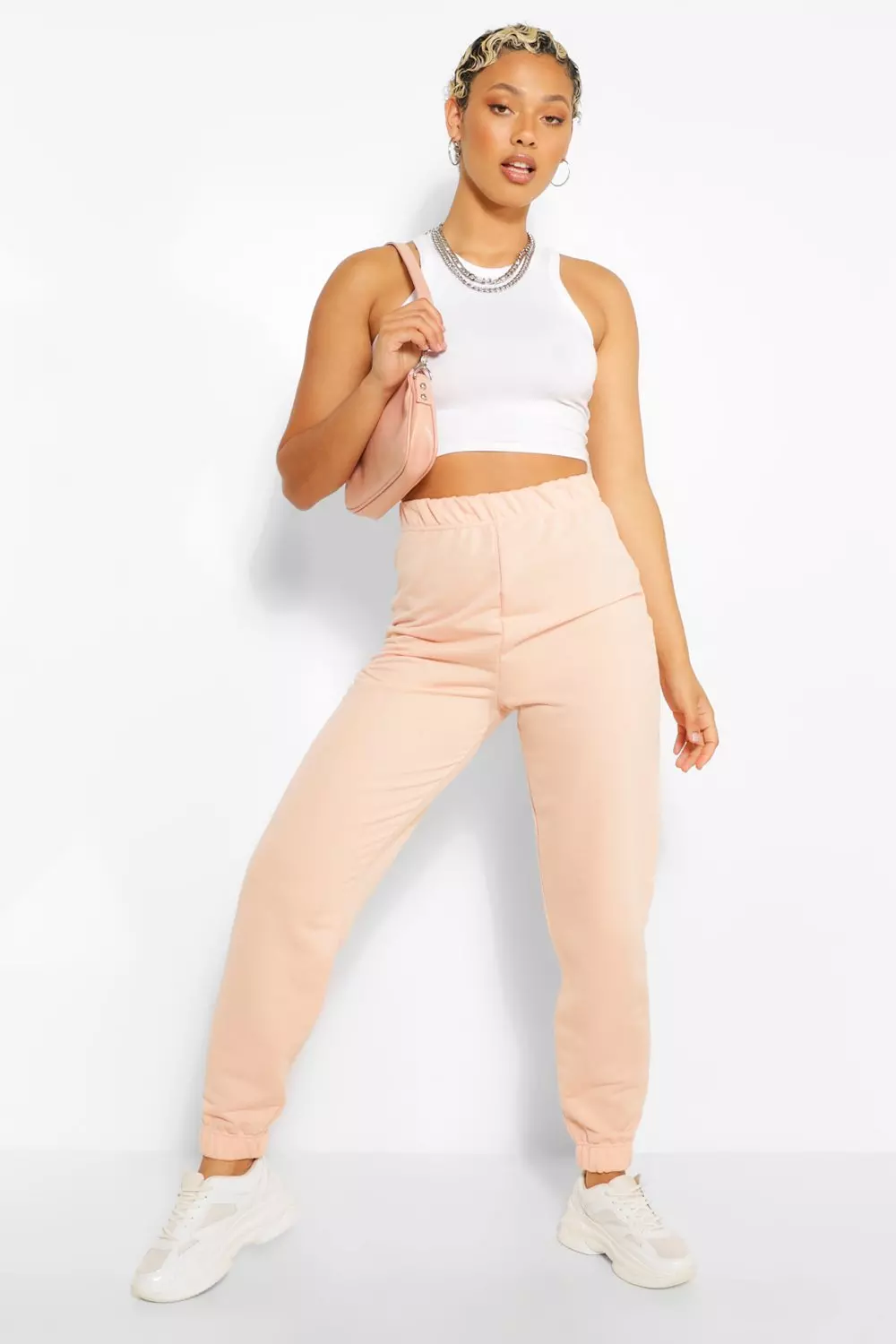 Peach Basic Regular Fit Joggers alternative image
