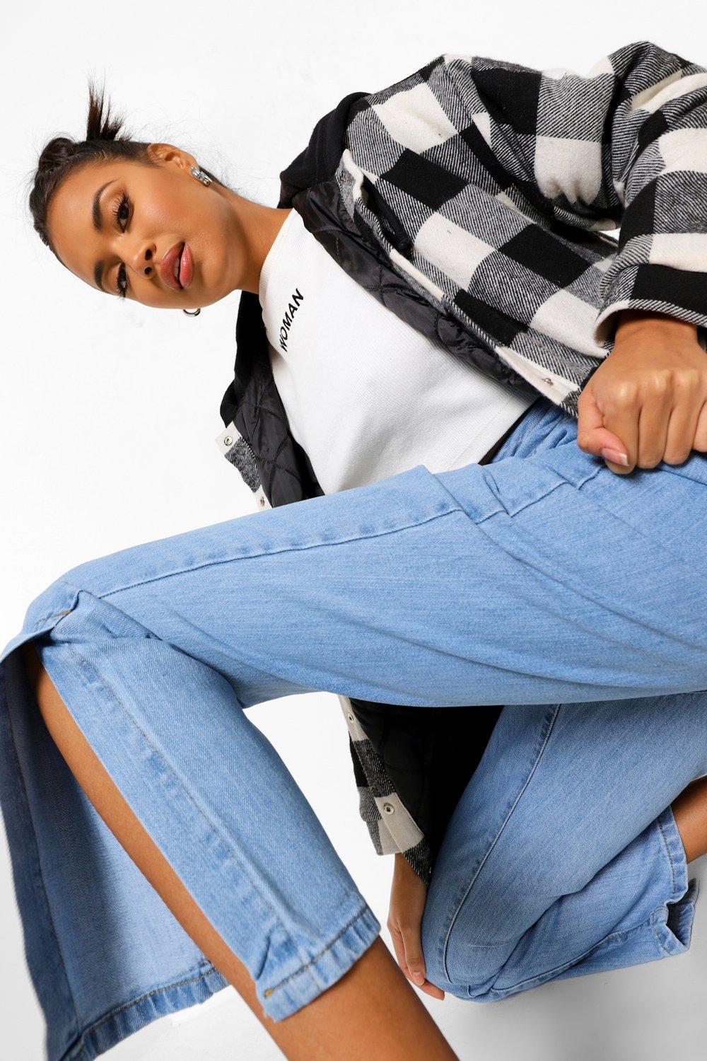 Plaid hot sale mom jeans