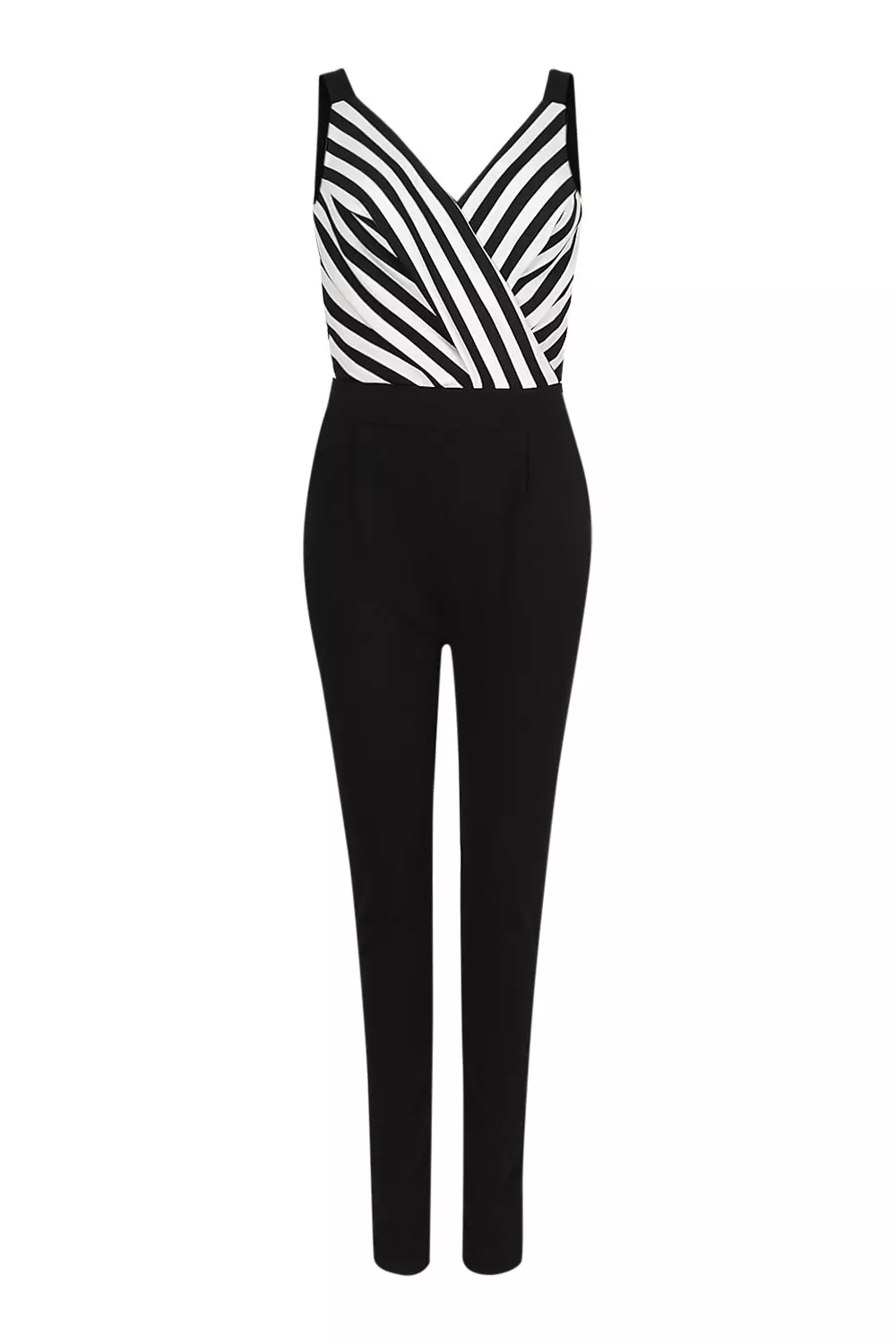 Black and white striped jumpsuit boohoo online