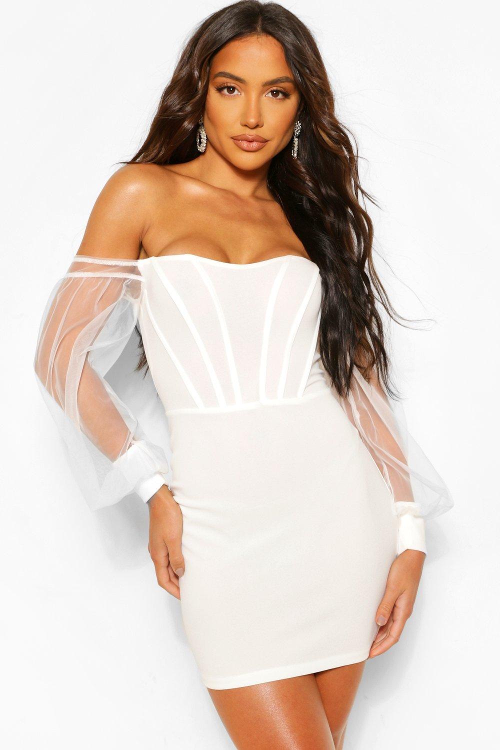 boohoo corset dress