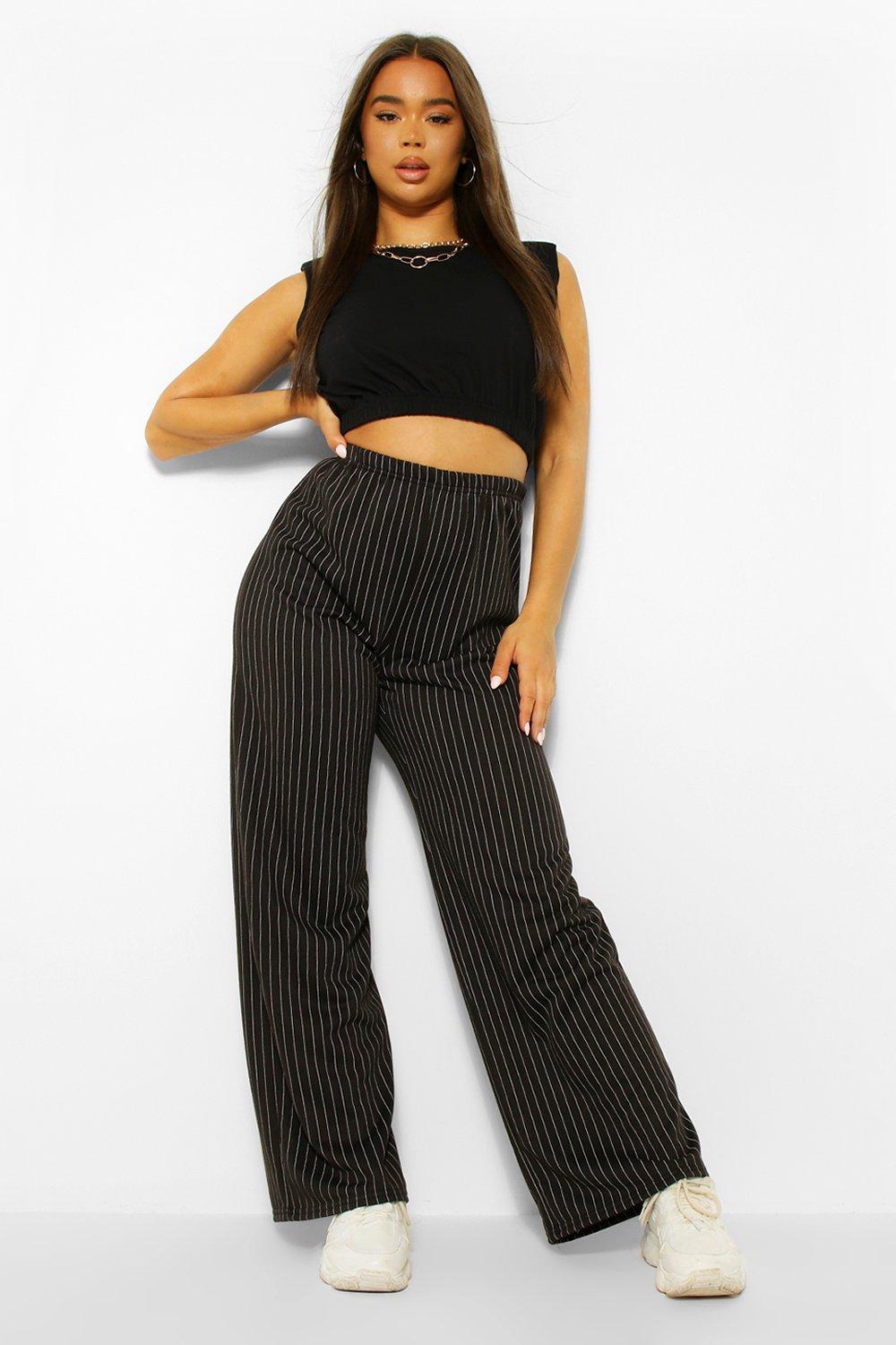 Pinstripe joggers womens on sale