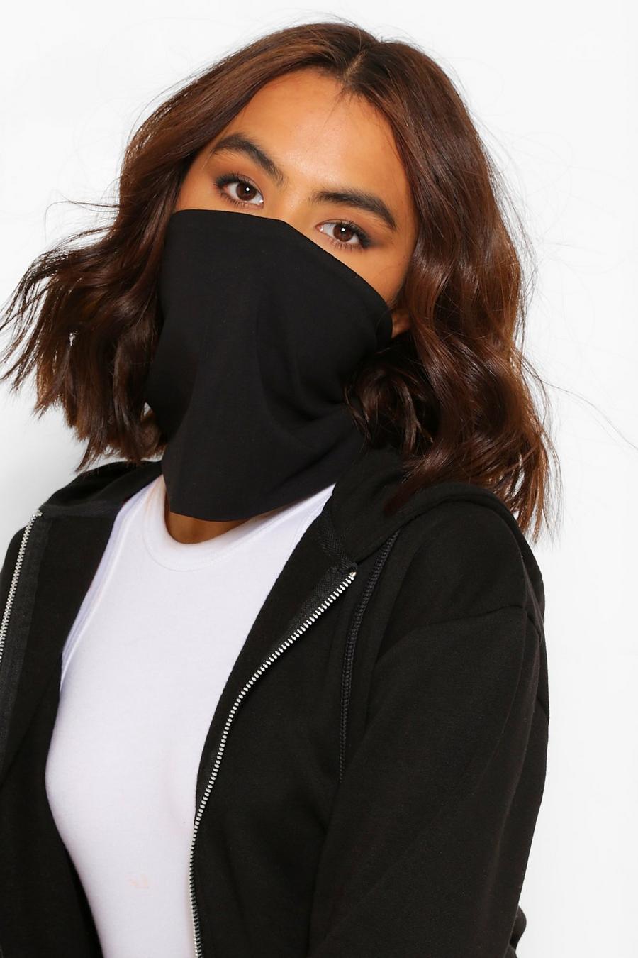 Black noir Snood Fashion Face Covering image number 1