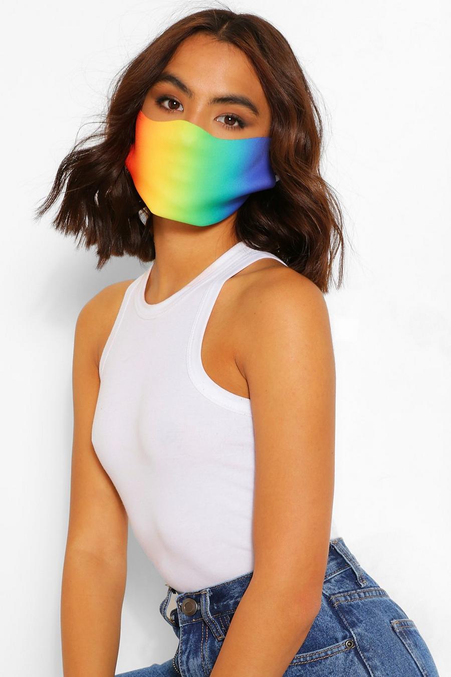 Mascarilla facial de moda de arcoíris, Multicolor image number 1