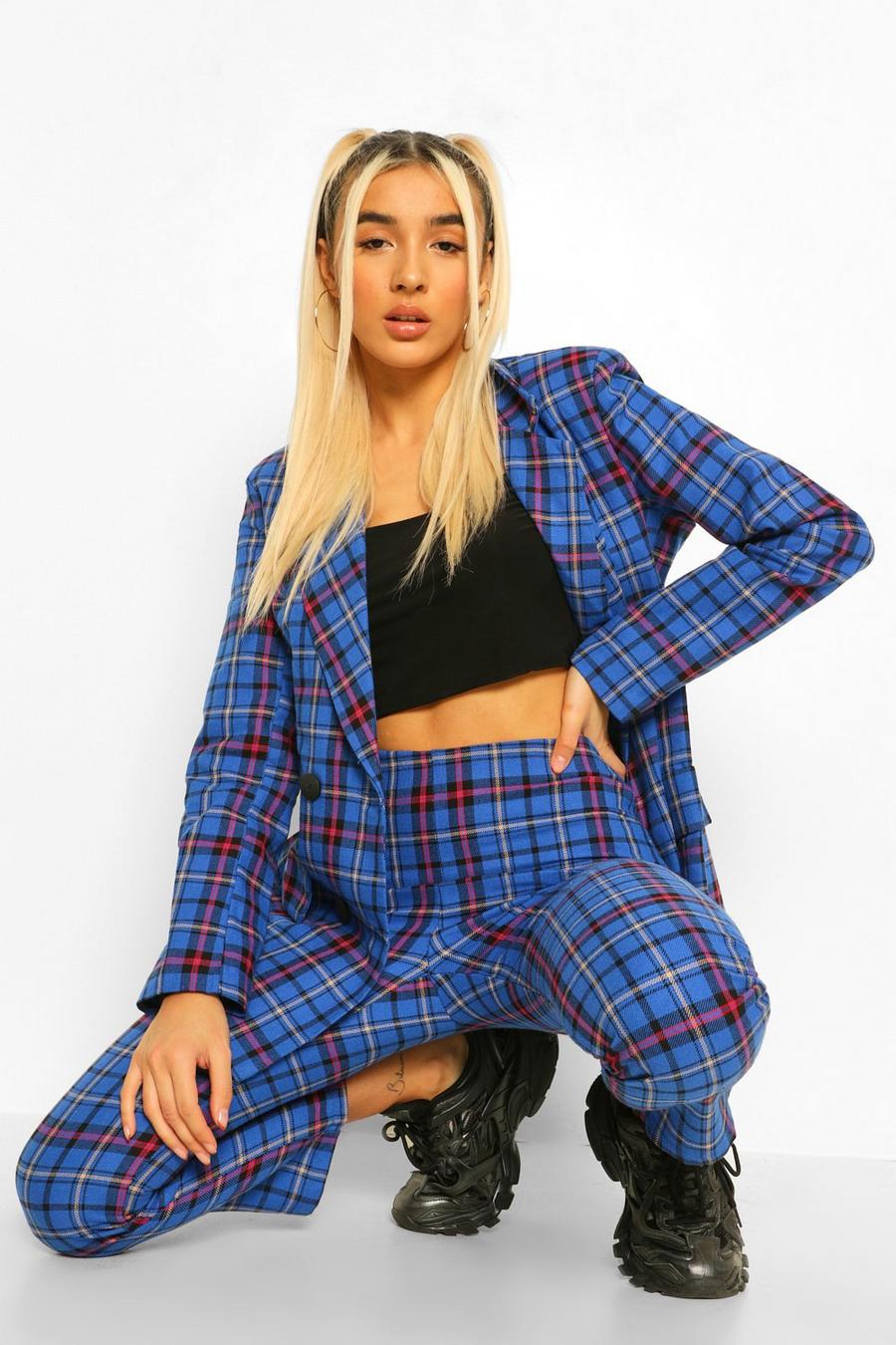 Checked Double Breasted Blazer image number 1