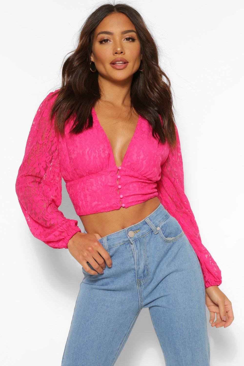plunge neck top