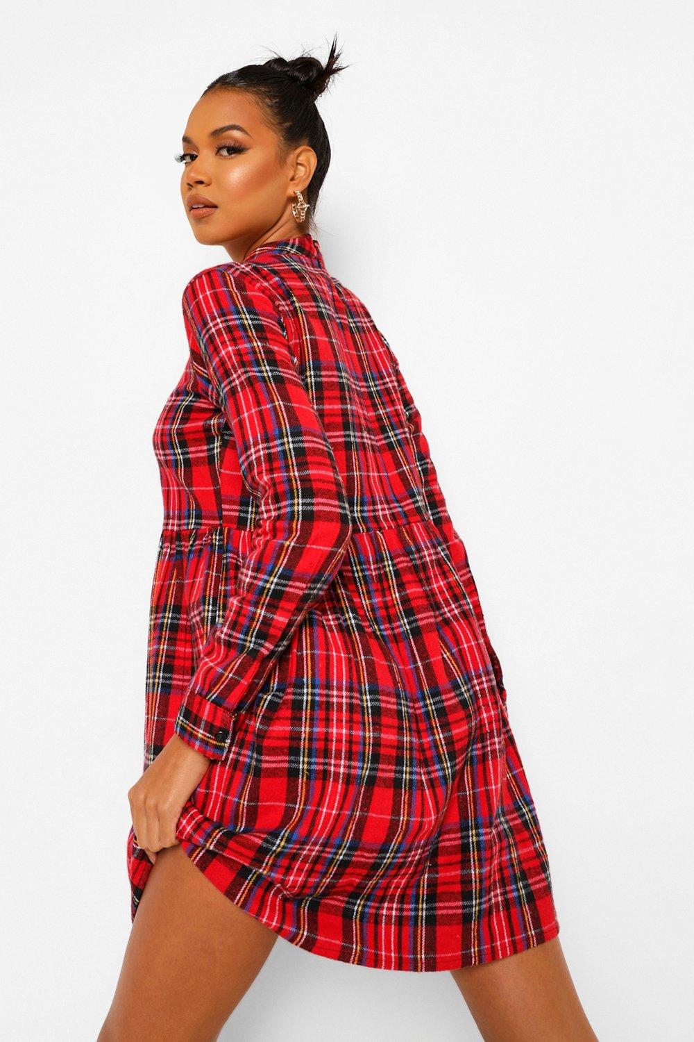 Boohoo hotsell plaid dress