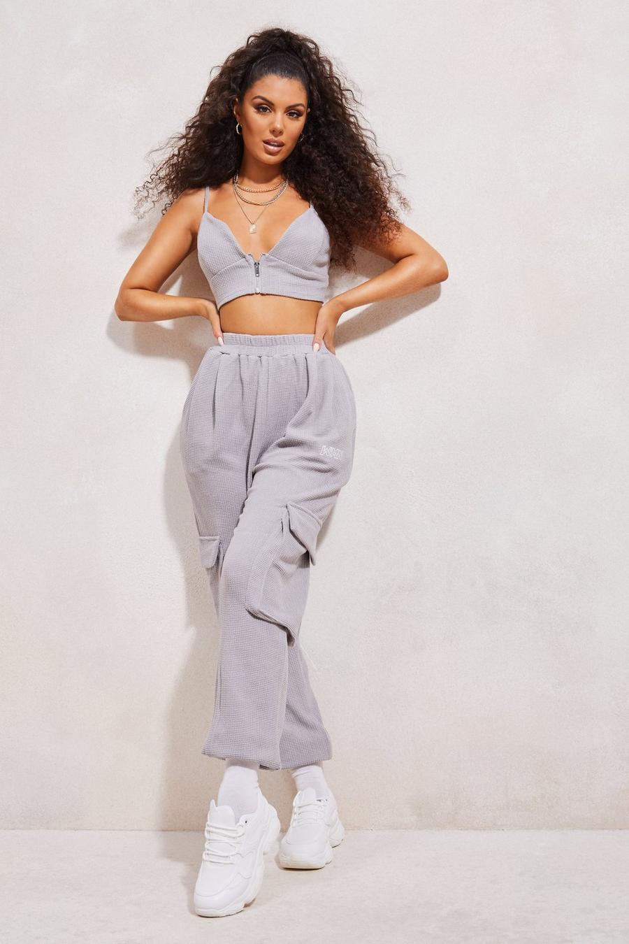 Woman Waffle Track Pants image number 1
