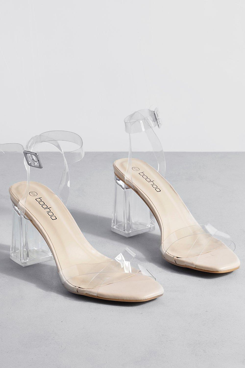 Clear Two Part Heels