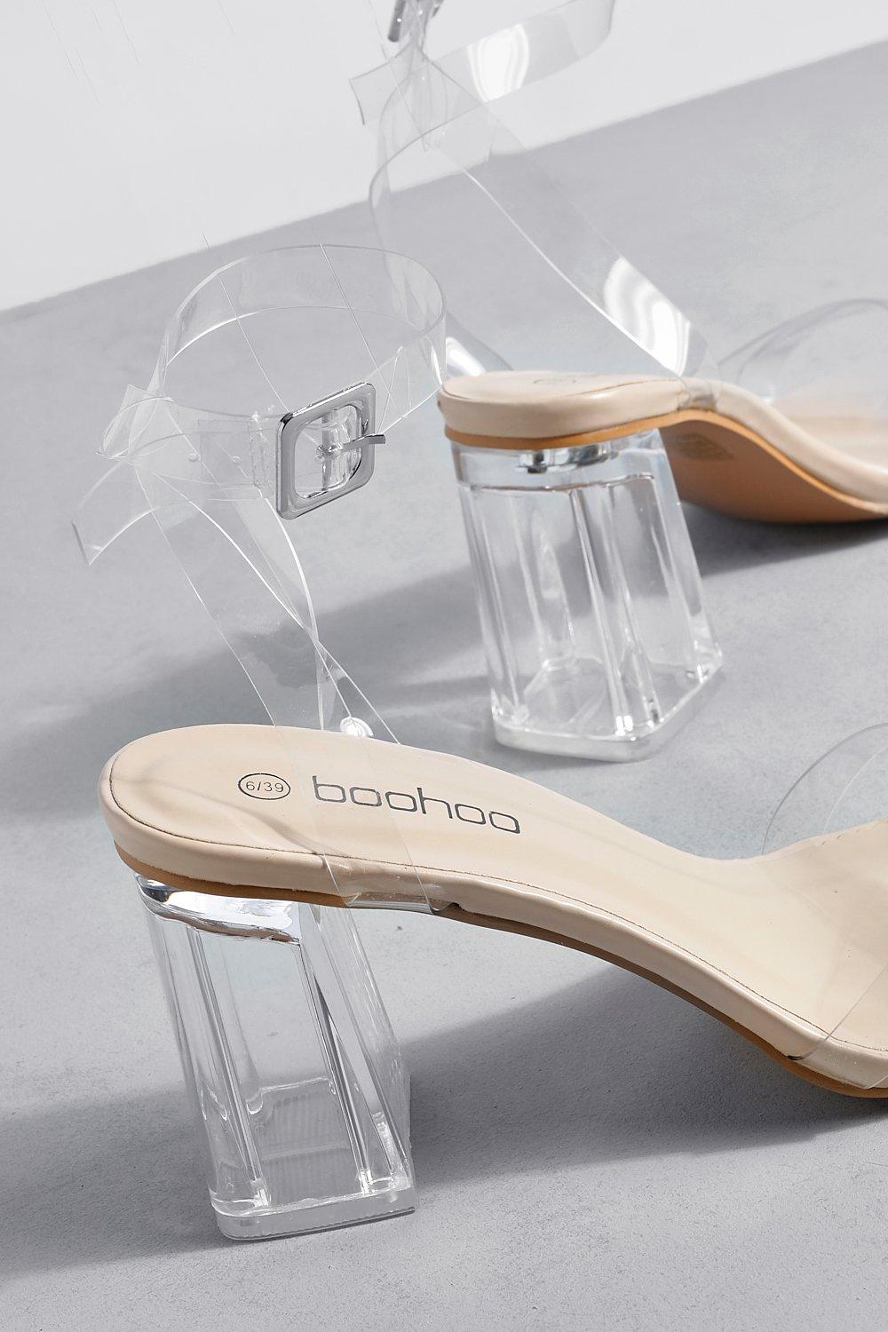 Clear Two Part Heels boohoo FI