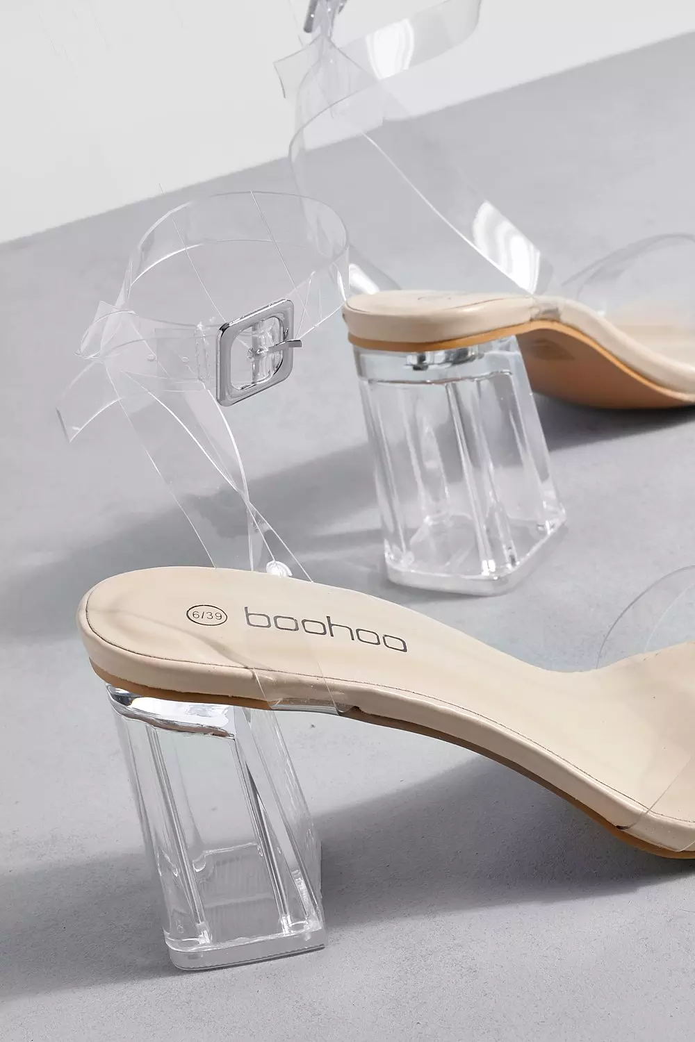 Boohoo best sale clear sandals