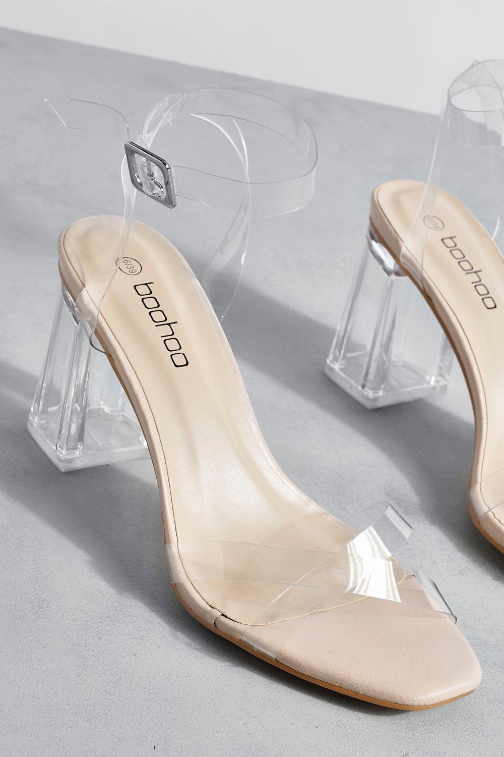 Clear Two Part Heels boohoo