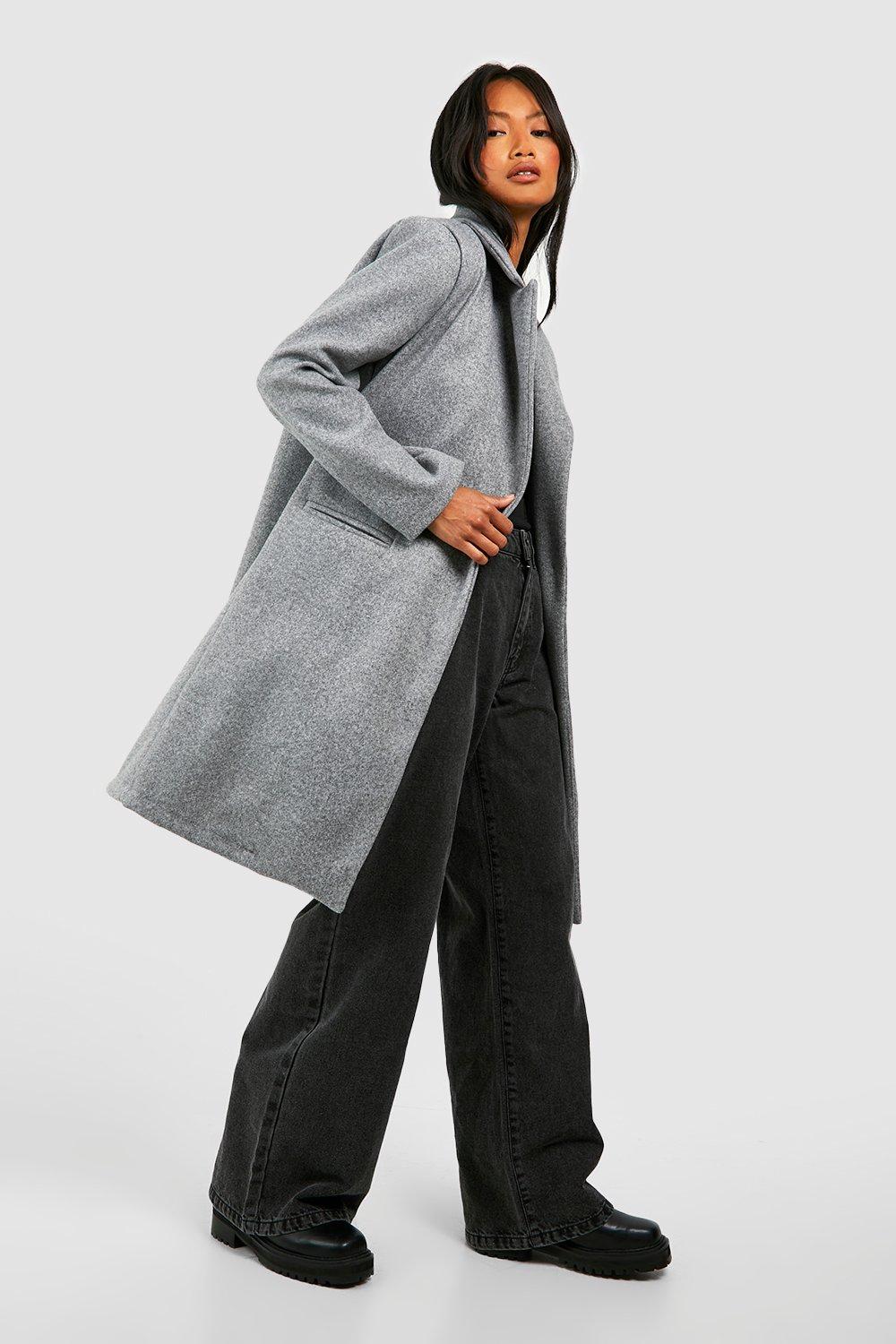 Boohoo wool store look coat