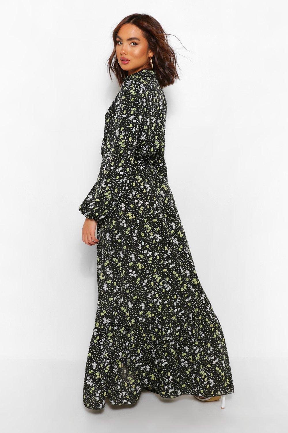 Floral button maxi on sale dress