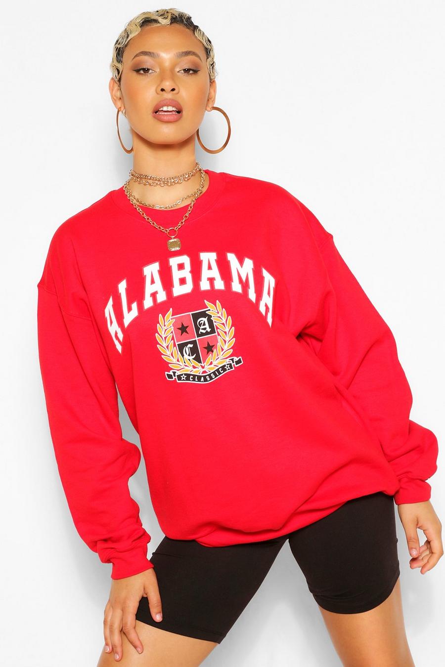 Sweatshirt in extremer Übergröße mit „Alabama“-Slogan image number 1
