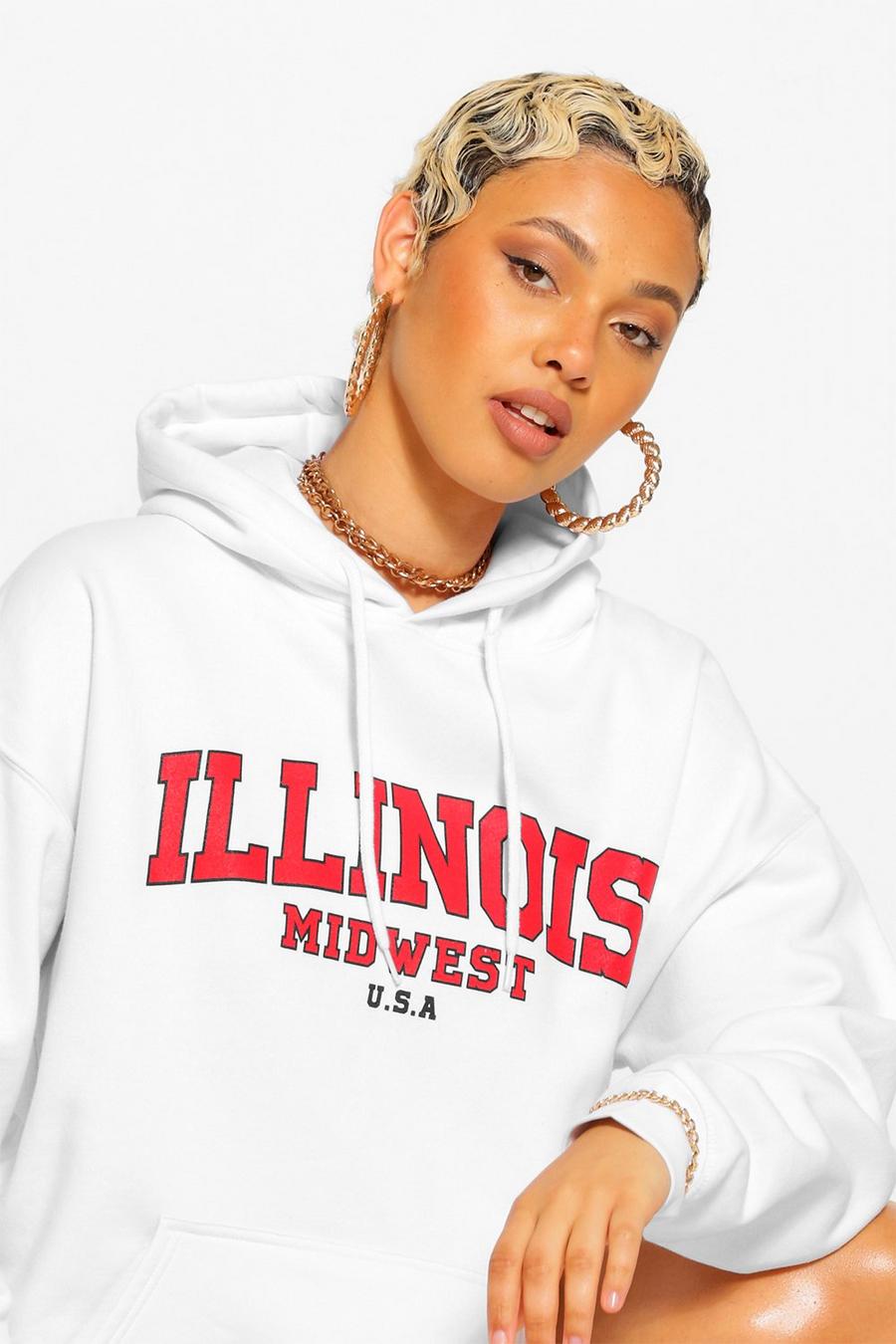 "Illinois" Oversize sweatshirt med slogan image number 1