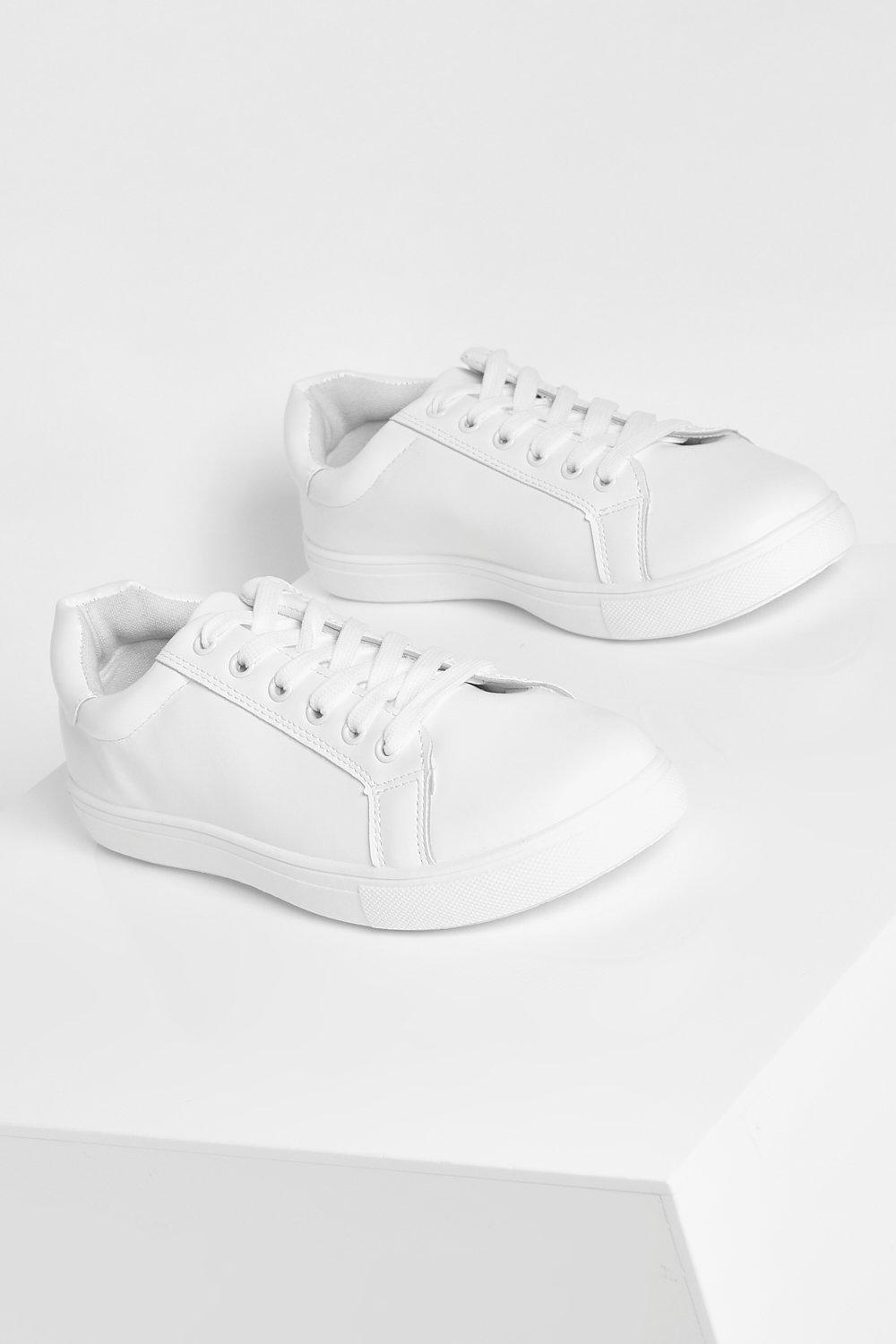 White Women's Wide Width Sneakers