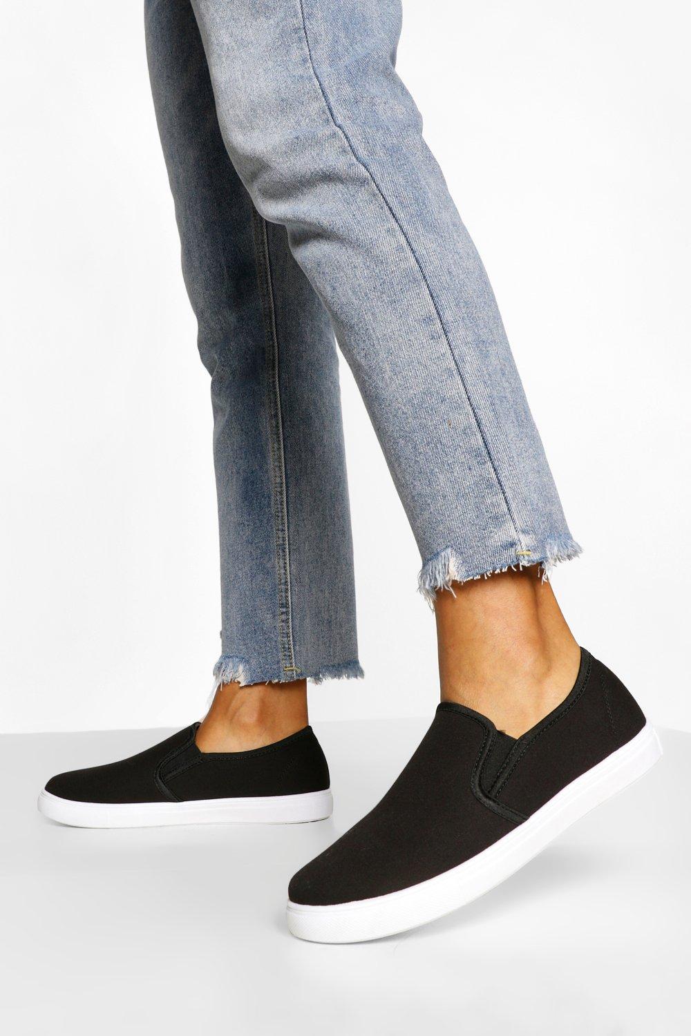 wide fit slip on trainers