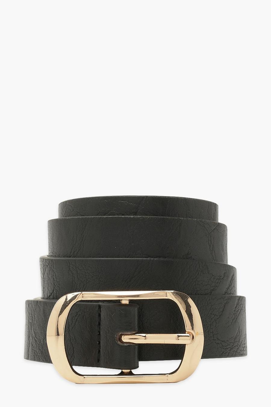 Black Rectangle Buckle Belt image number 1