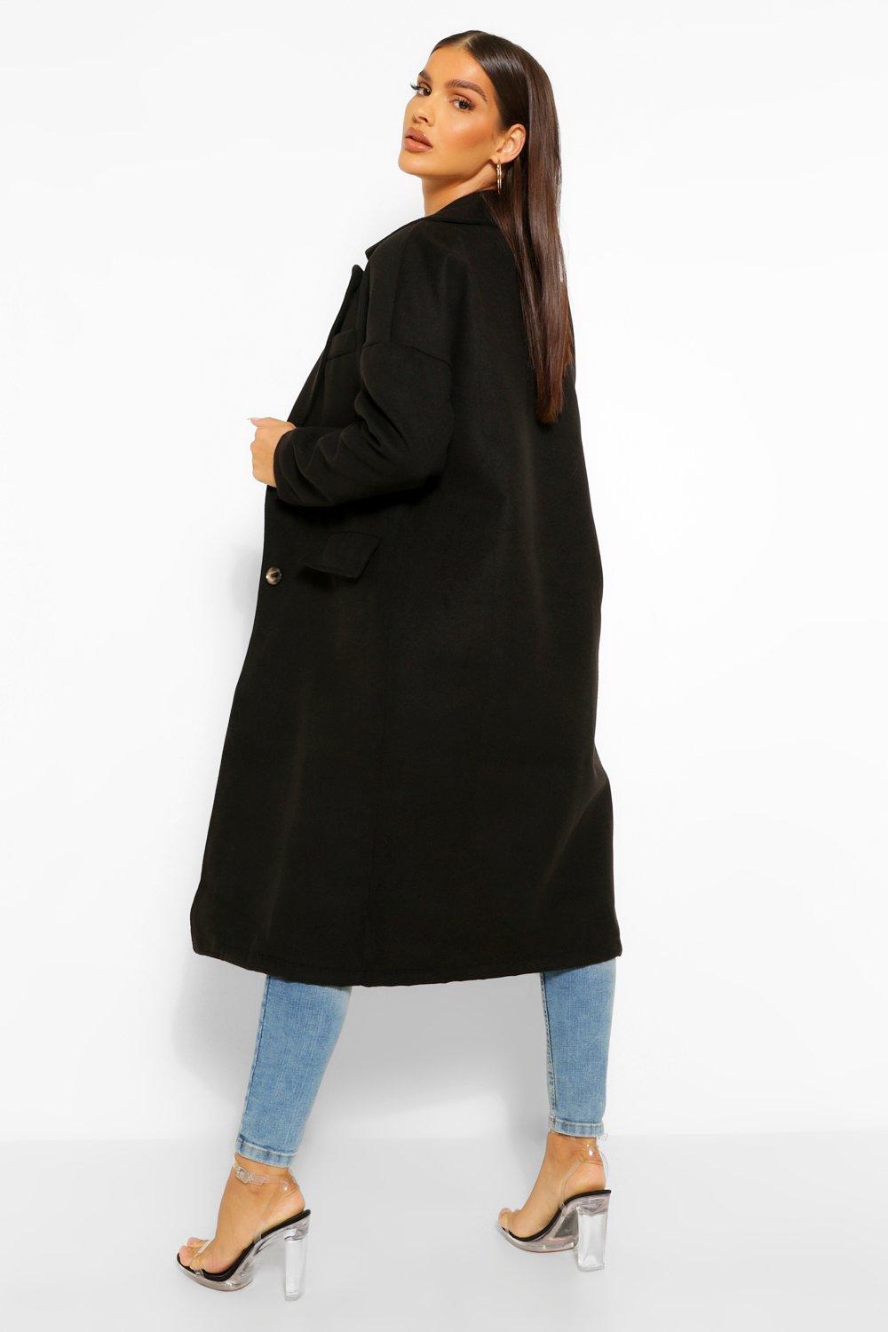 Black boyfriend coat womens online