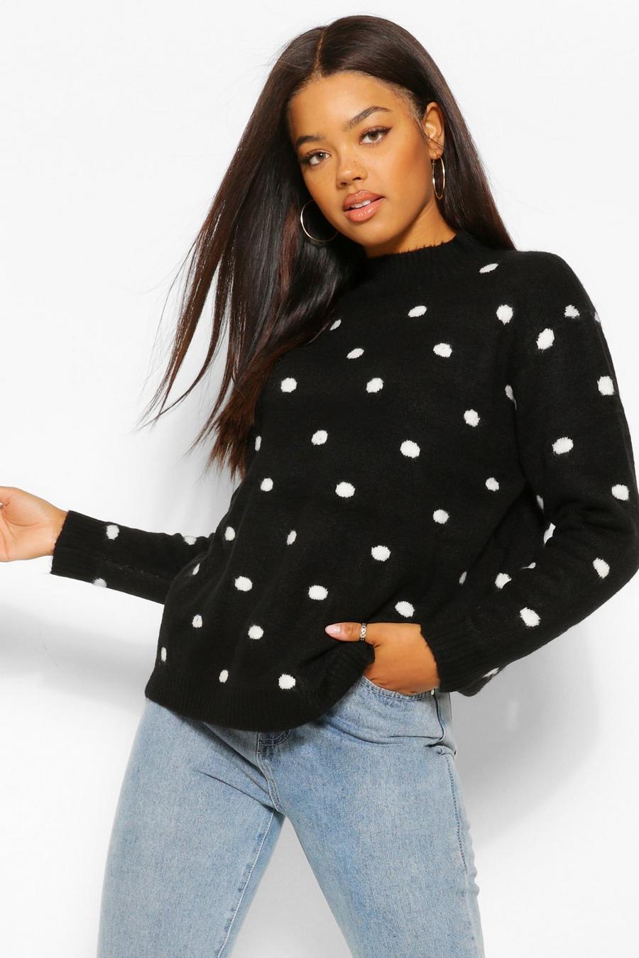 Black Polka Dot Sweater image number 1