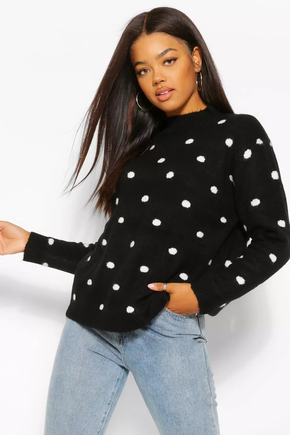 Polka Dot Sweater Boohoo