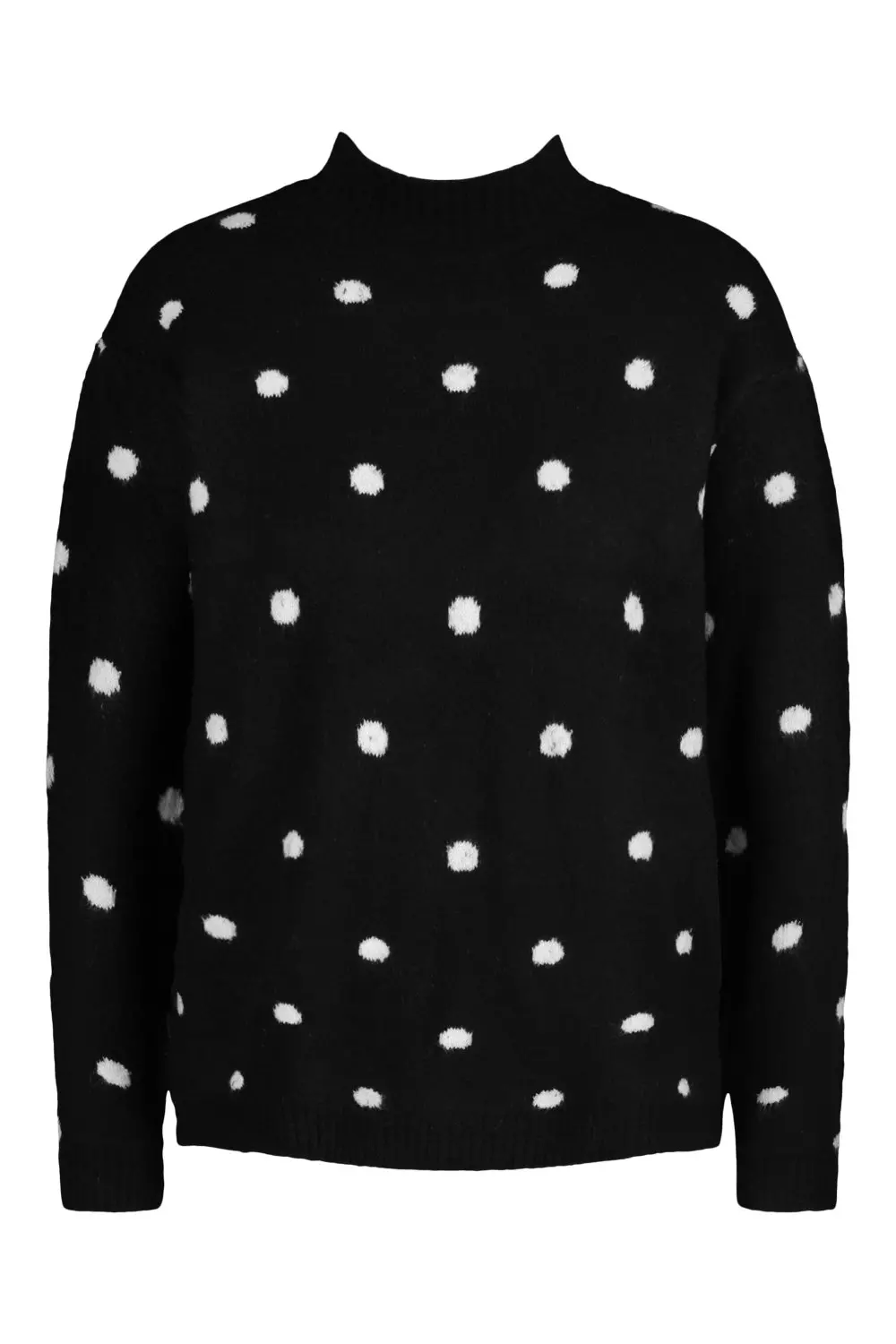 Black and white polka dot jumper sale