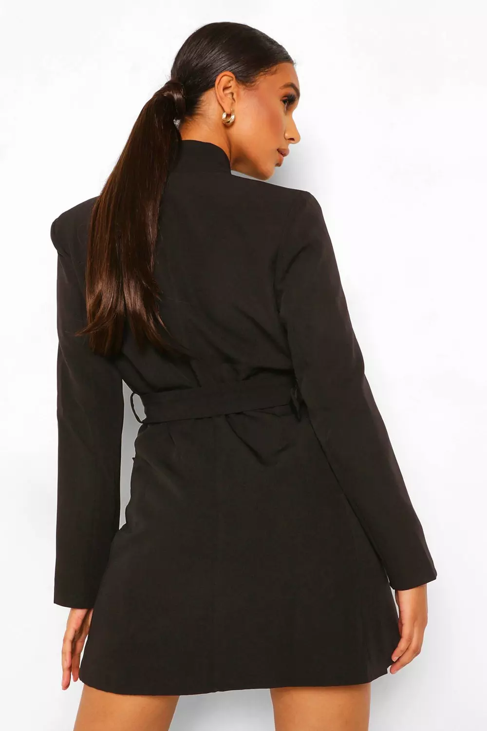 Belted pocket hot sale detail blazer dress