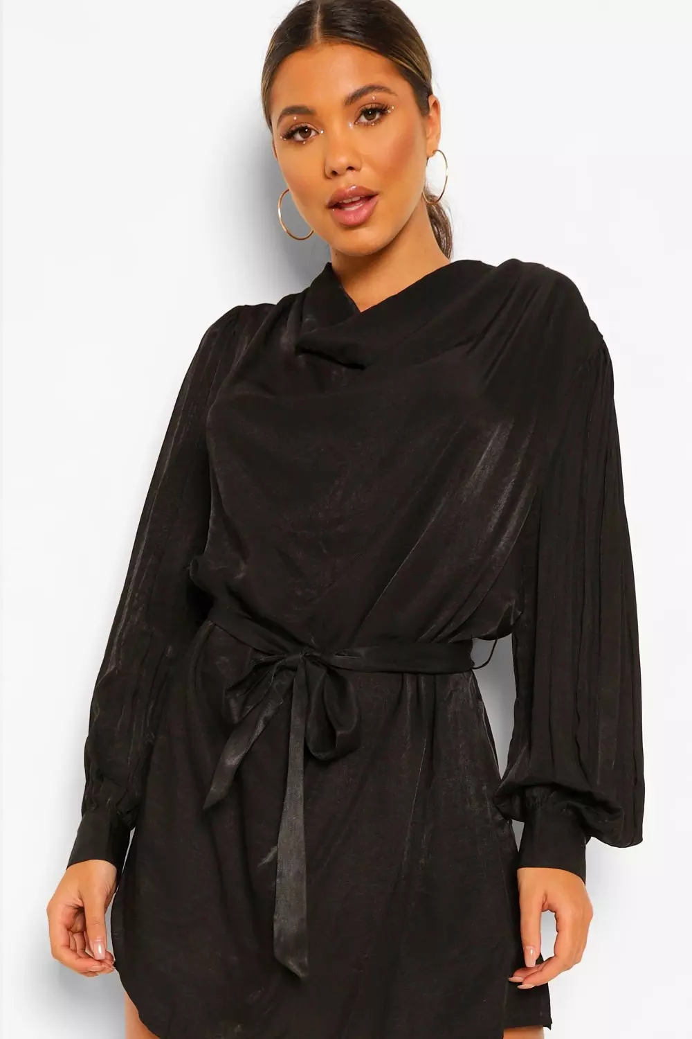 【関税・送料込】ALFRED DRESS | BLACK Poplin A-line dress, black | 