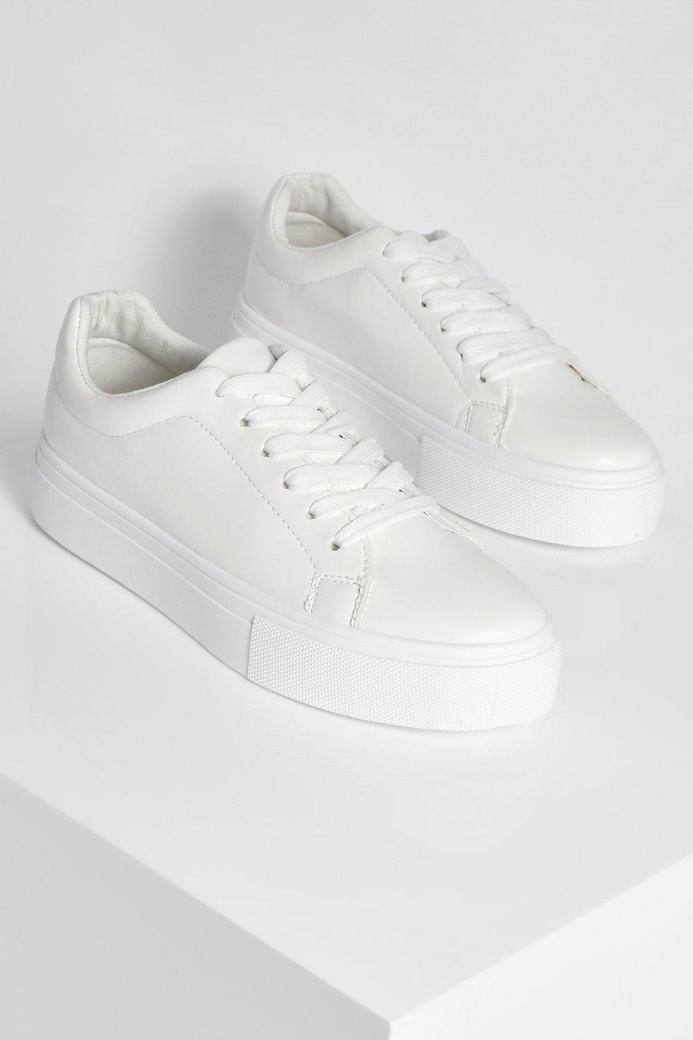 Platform lace up store trainers