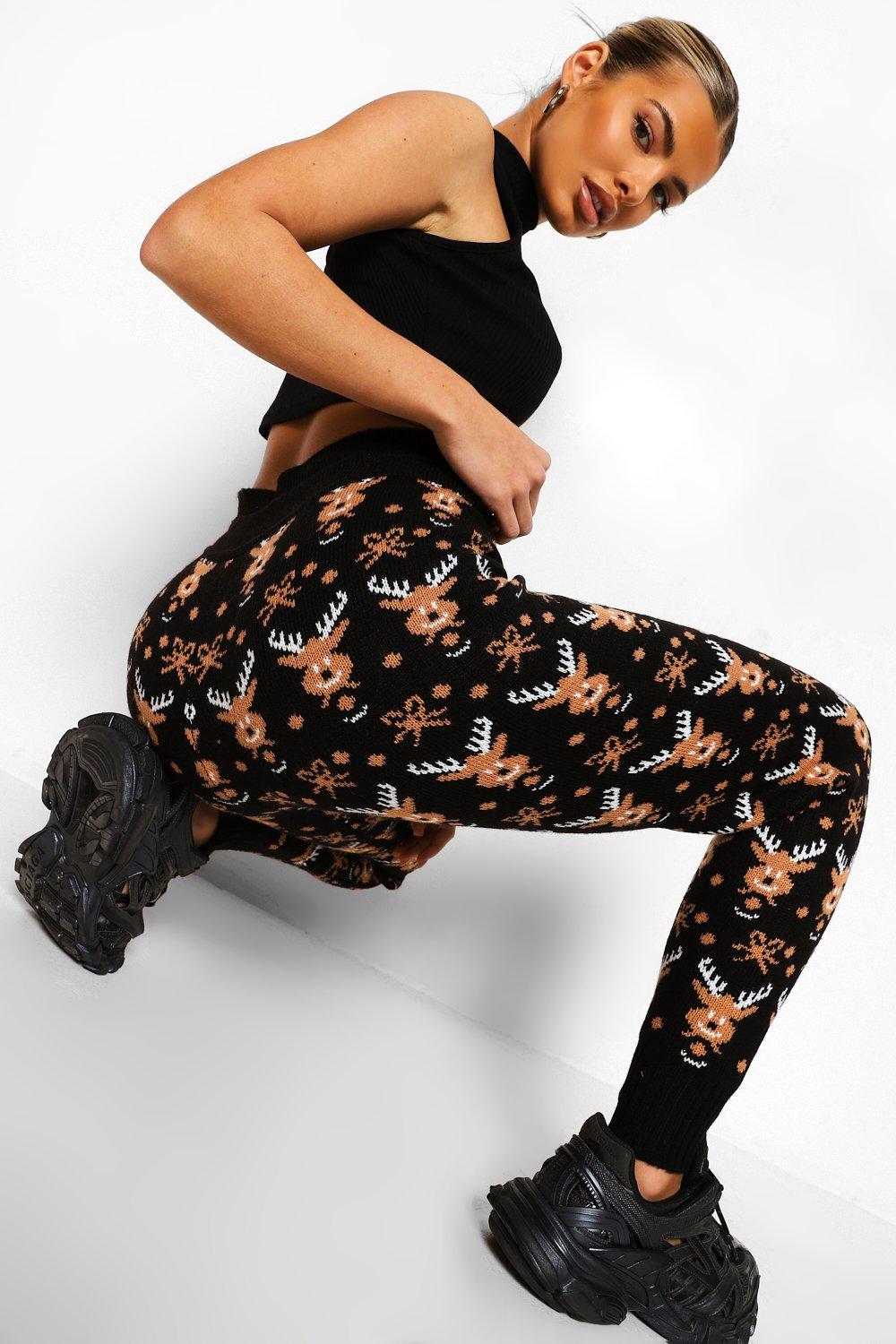 Black Reindeer Leggings