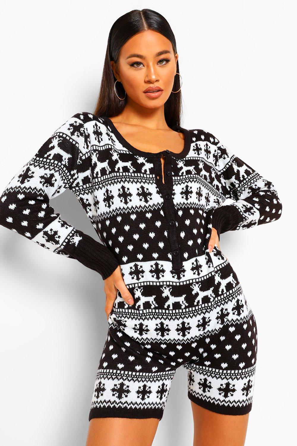 Womens christmas onesie shorts new arrivals