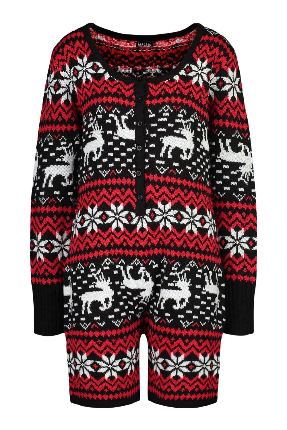 Fairisle Christmas Shorts Onesie