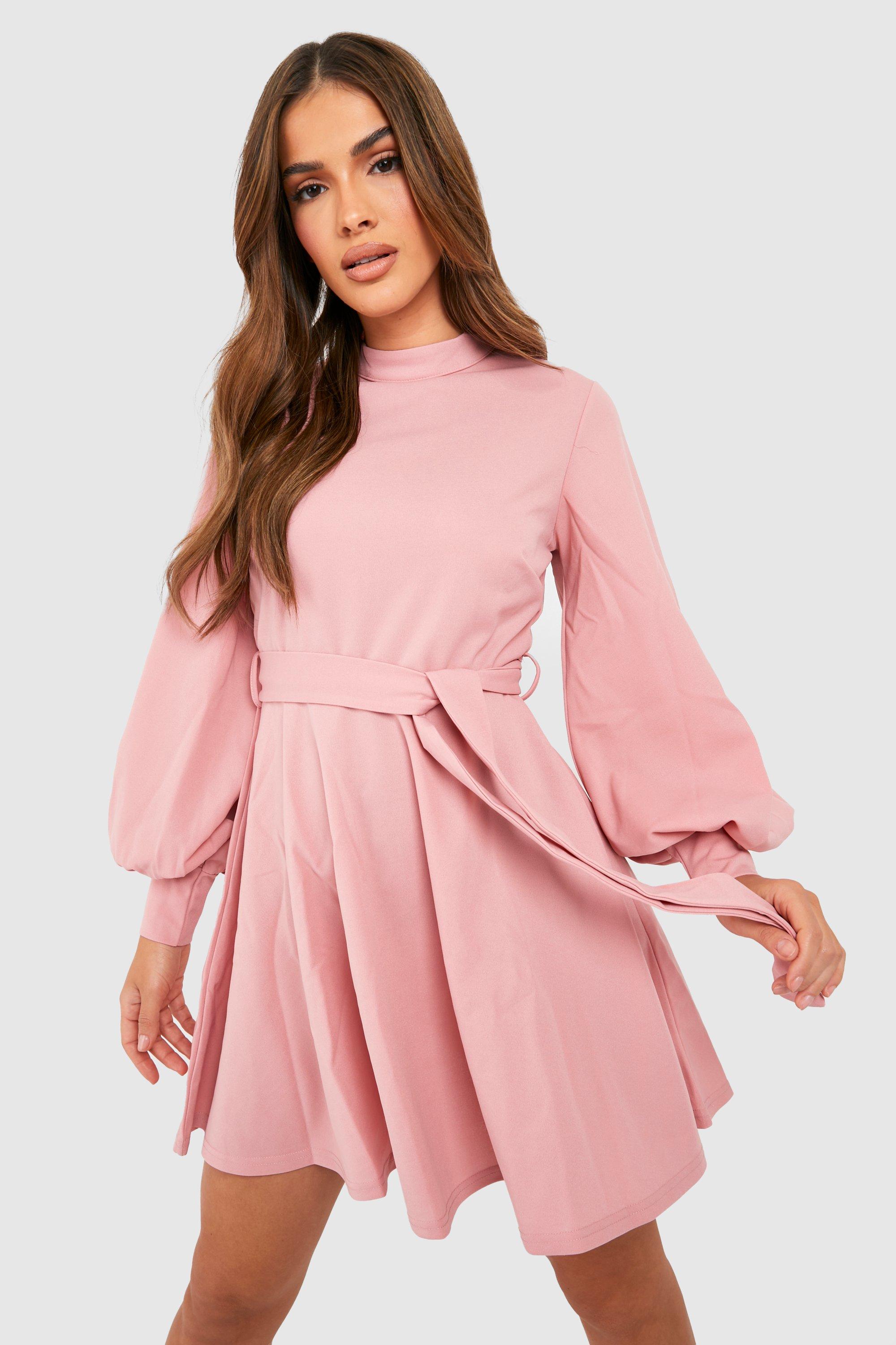 Boohoo high neck clearance dress