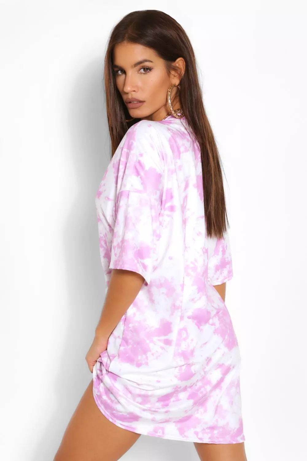 Tie dye drop shoulder oversized tee sale