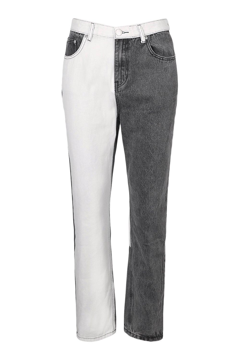 coloured straight leg jeans