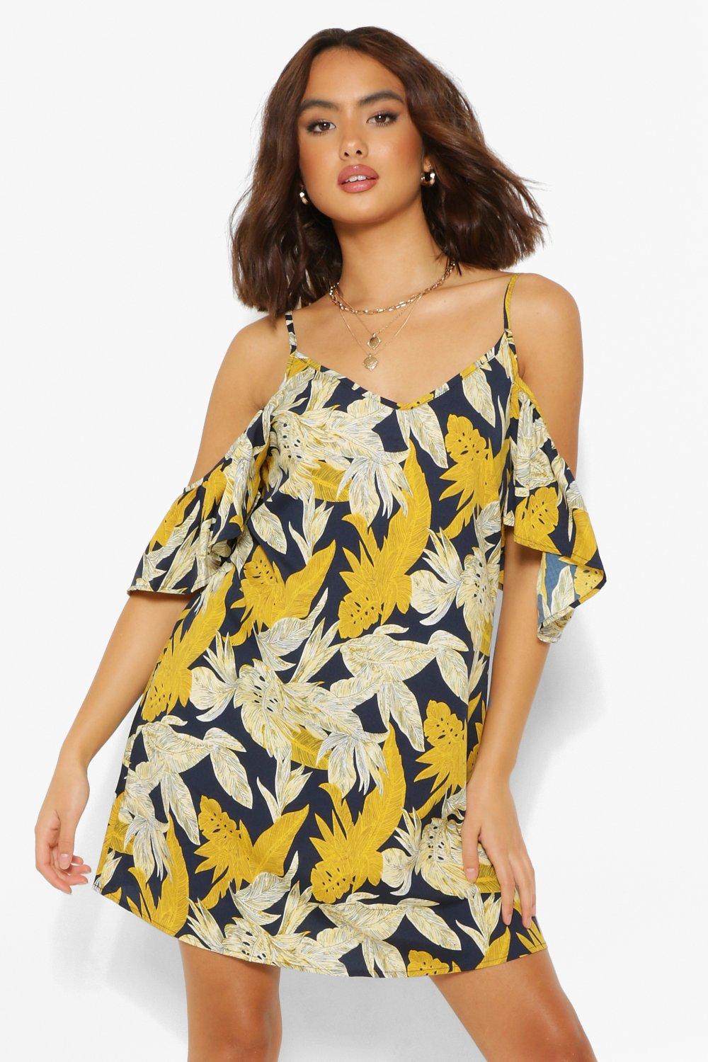 cold shoulder sun dresses