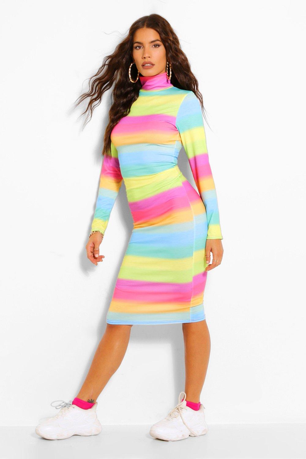 Robe moulante discount arc en ciel